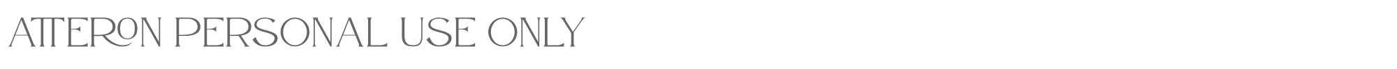 Sample characters Atteron Font